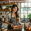 Large Capacity Tableware Storage Box Space Saving Flatware Organizer  Farmhouse