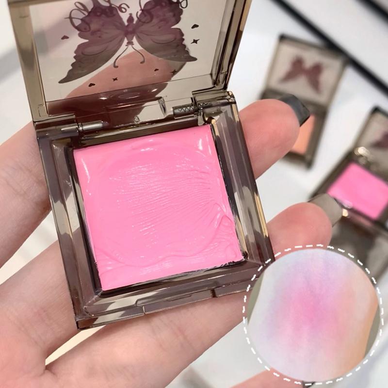 Single Color Slightly Drunk Blusher Natural and Delicate Rouge Paste Cosmetics Waterproof Long Lasting Attractive Makeup