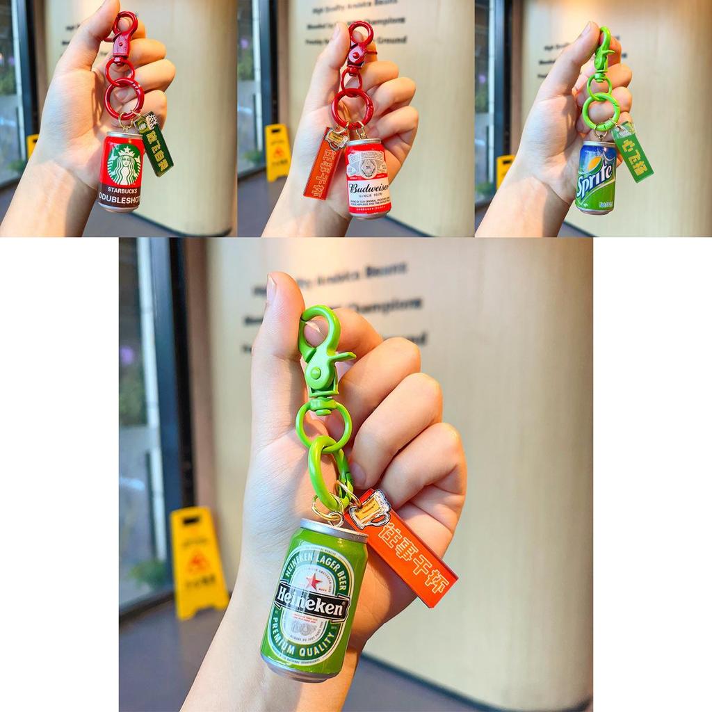 Portachiavi Mini Lattina di Soda in Resina Realistica Accessori alla Moda per Feste e Regali