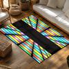 Tuniu Colorful Rainbow Striped Geometric Rug Mat for Living Room Bedroom Kitchen Floor Decor
