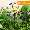 Solar Sunflower Animal Stake Decor Dancing Butterfly Decor 40cm Lifelike Hummingbird Decor Waterproof Versatile for Garden Decor