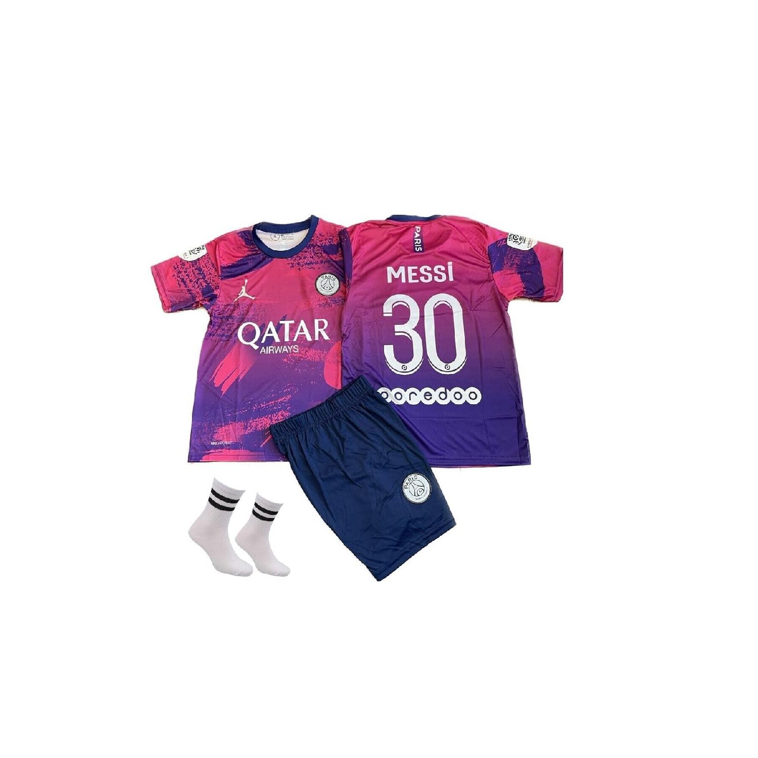 

Детский комплект из 3 предметов фиолетового цвета Psg Messi, сезон 22/23, специальный дизайн