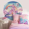 Cartoon Watercolor Dream Castle Wall Sticker Kids Bedroom Wall Decoration Self-Adhesive Hand-Painted