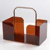 Modern Minimalist Bookshelf & Magazine Rack with Metal & Acrylic Design for Luxurious Living Room