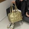 Genți de mână pentru femei Genți crossbody din nailon de culoare uni pentru femei Genți de umăr matlasate casual pentru femei pentru cumpărături, călătorii