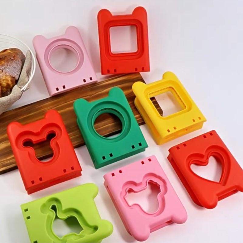 Sandwich Cutting DIY Stainless Steel Square Circular Heart Mickey Dinosaur Bread Toast For Kids Lunch Kitchen Baking Mold Tool