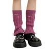 Girl Lolitas Leg Warmers Y2K Destroyed Knitted Flared Leg Sleeve Goth Baggy Cuffs Ankle Heap Socks JK Uniform Foot Cover