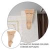 Wooden Corner Onlay Corbel Decorative Solid Wood Roman Column Wall Applique for Furniture Molding Detail Corbels Decorative