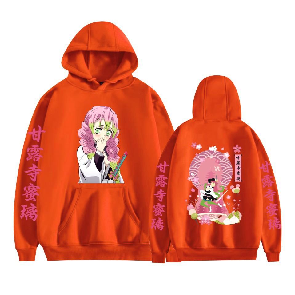 Kanroji Mitsuri Japonské Anime Mikina Svetr Unisex Podzim Zima Fleece Streetwear Topy