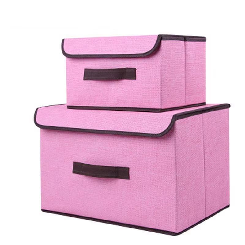 NEW Home Fabric Foldable Linen Organizing Box Multifu Non-woven Fabric Dust-proof Storage Box Dormitory Interior Storage Boxs
