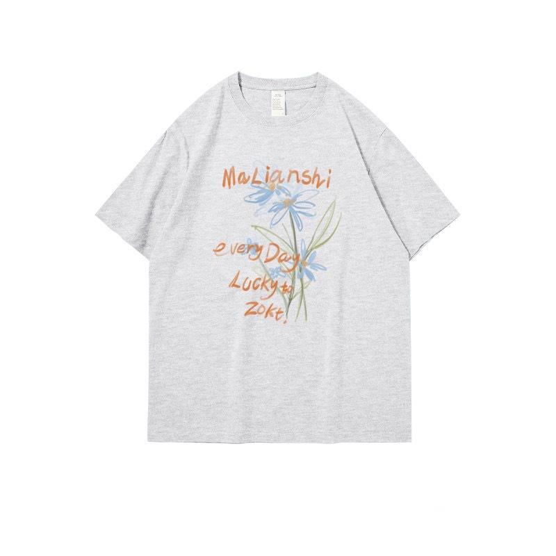 Pure Cotton American White Short-sleeved T-shirt Women's Summer New Loose Large Size Fat MM Design Sense Niche Trendy Top