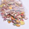 30 stuks/partij Willekeurig Gemengde Emaille Bedels Voor Sieraden Maken Benodigdheden Zon Maan Ster Fruit Dier Bedel Hanger Materialen DIY Oorbellen