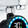Shower LED Water Thermometer with Temperature Display, 0-99°C Range Stainless Steel ABS PC, Leak-Proof 1/2 Inch Thread