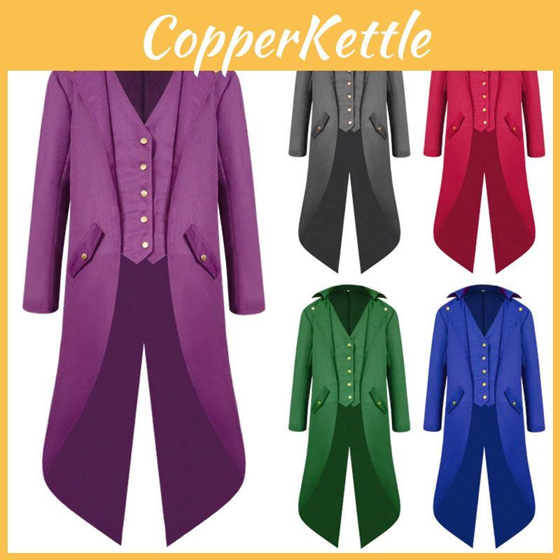 Luxurious Victorian Coat For Men Featuring Exquisite Corset Style And Button Front