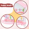 Bird Mirror Toy with Perch Stand Activity Center Parrot Chewing Toy Cage Accessories for Parakeet Cockatiel Conure Lovebird