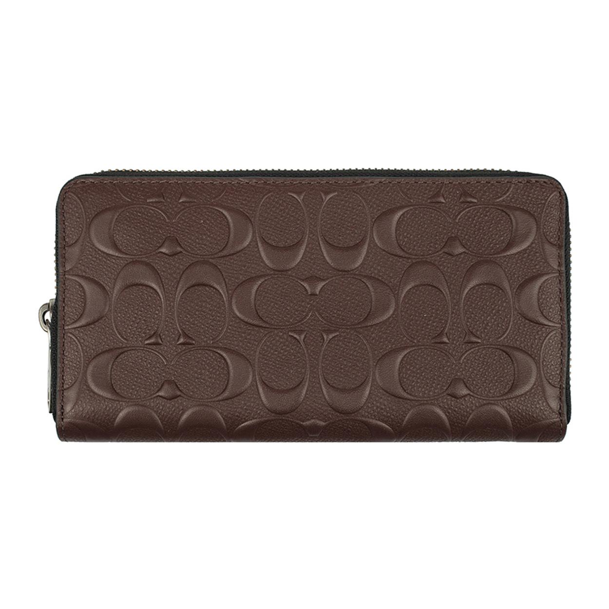 

New COACH Accordion Wallet PVC Wallet Men s Brown 58113-MAH 19.1*2.0*9.9CM