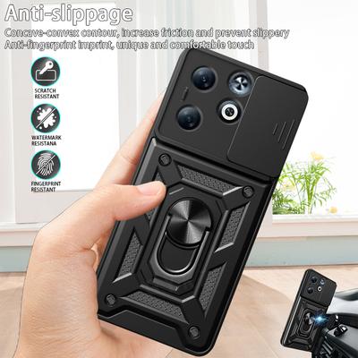 Pentru Infinix Smart 8 Pro 4G Carcasă Slide Camera Armor Carcasă Telefon Carcasă Pentru Infinix Smart 8 Plus Suport Magnetic Auto Stand Inel Spate Carcasă