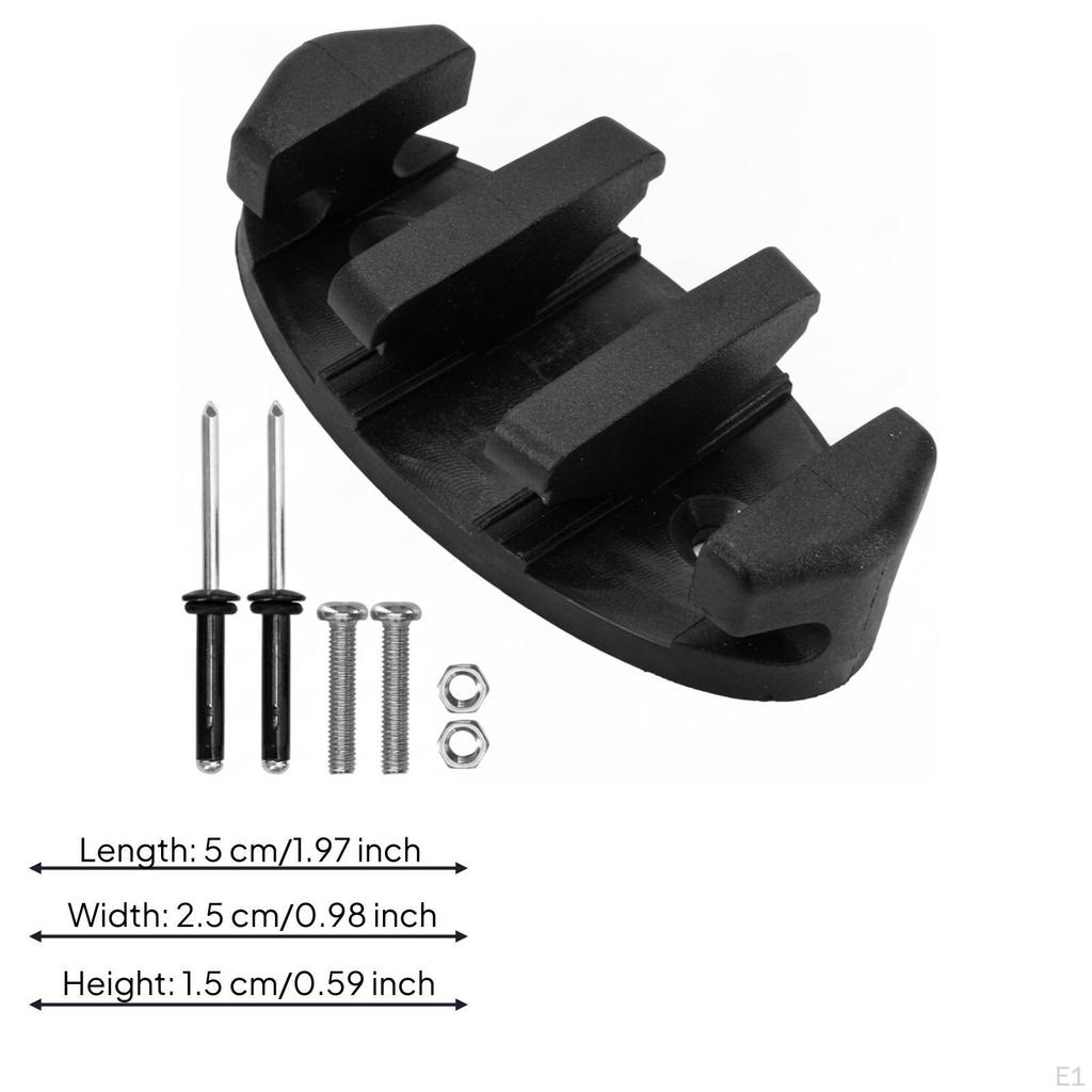 Boat Tether Base Black Nylon Clamping Textured