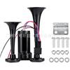Durable 600DB Black Electric Horn Durable Tube Metal One-piece Electric Pump Horn with Relay Car Horn
