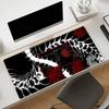 Gaming Mouse Pad with Antislip Base and Stitched Edges Red Spider Lily  Skeleton Pattern Print Desk Mat for PC Laptop Gaming