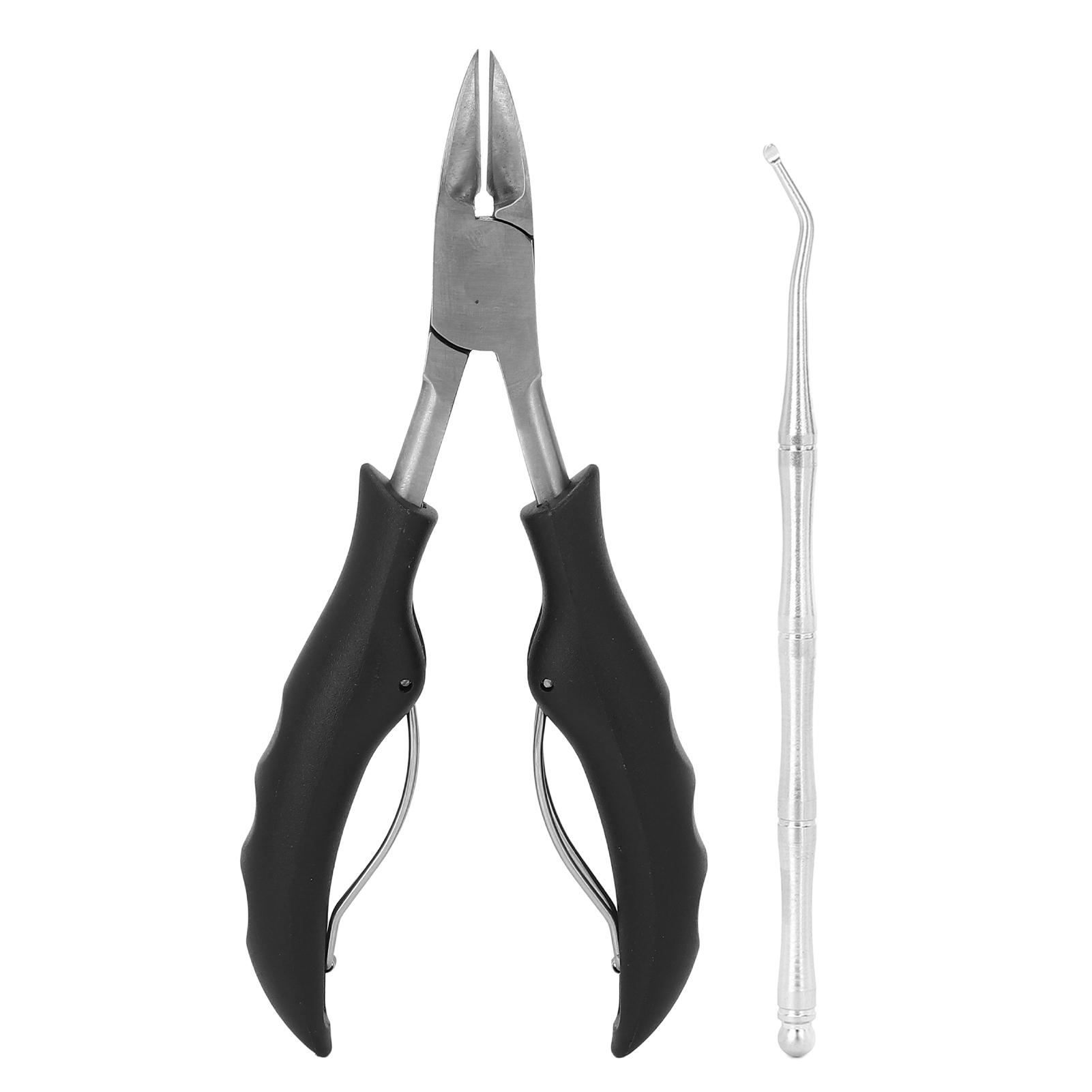 

2pcs Stainless Steel Nail Clipper Set Professional Curved Blade Toenail Clippers