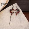Ring Drop Earrings Asymmetric Tassel Design Moon Crowd-pleasing Decor Finger