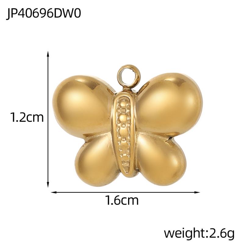 CARLIDANA Stainless Steel Waterproof sunflower Cross Heart Star Butterfly Pendants Gold Geometric Charm DIY Jewelry Accessories