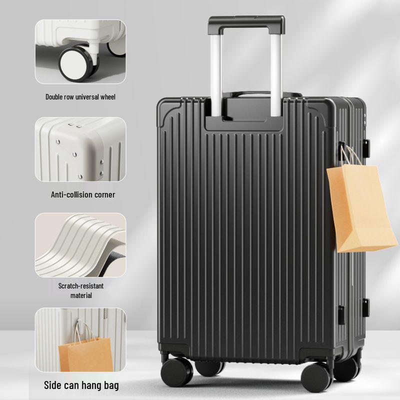 Durable Silent Wheel Trolley Case: Mother & Son Travel Suitcase with Combination Lock