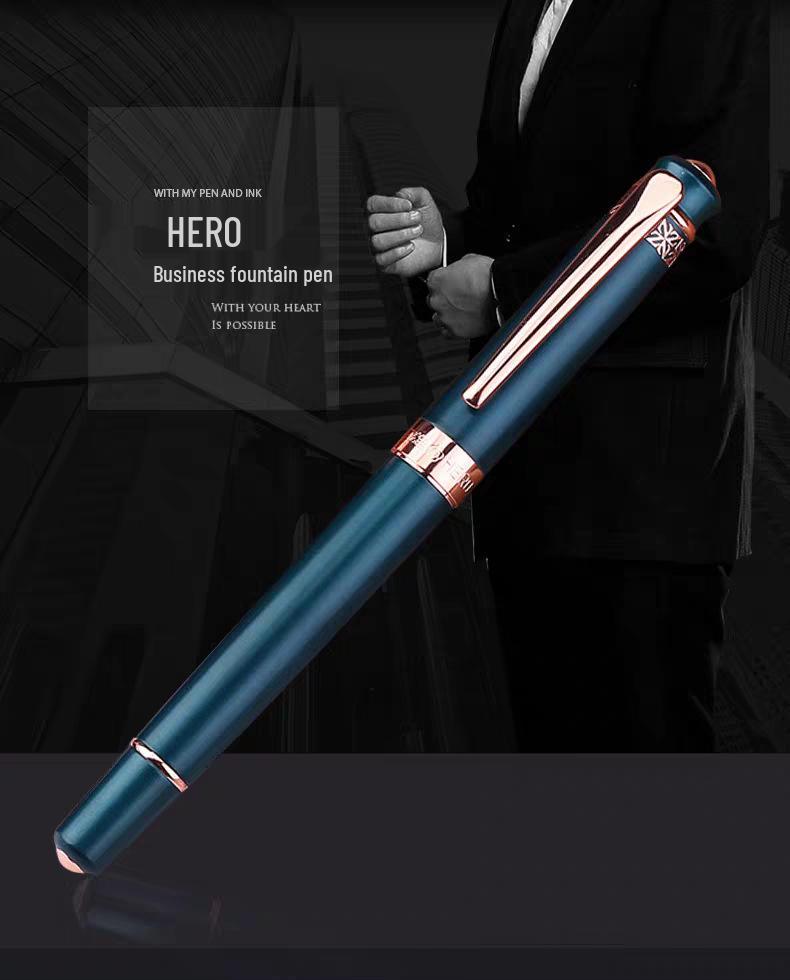 Hero 849 Multi-Purpose Calligraphy Gift Set: High-Grade Fountain Pen for Business, Office, and Writing Practice, Ideal for Men and Women.
