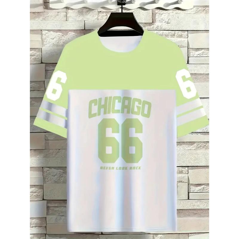 Men'S Chicago 23 Graphic Tee T-Shirt Short Sleeve Sports Women's T-shirt Unisex Casual Daily Wear Summer Men's Racing T-shirt