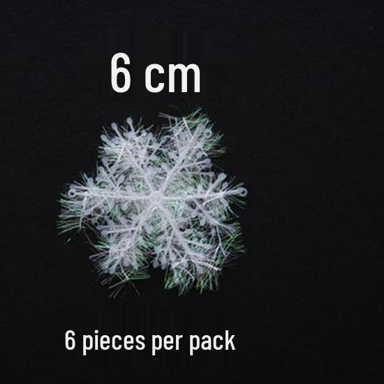 11CM Brushed Plastic Snowflake Christmas Tree Ornament - Ideal for Hotel Window Decoration