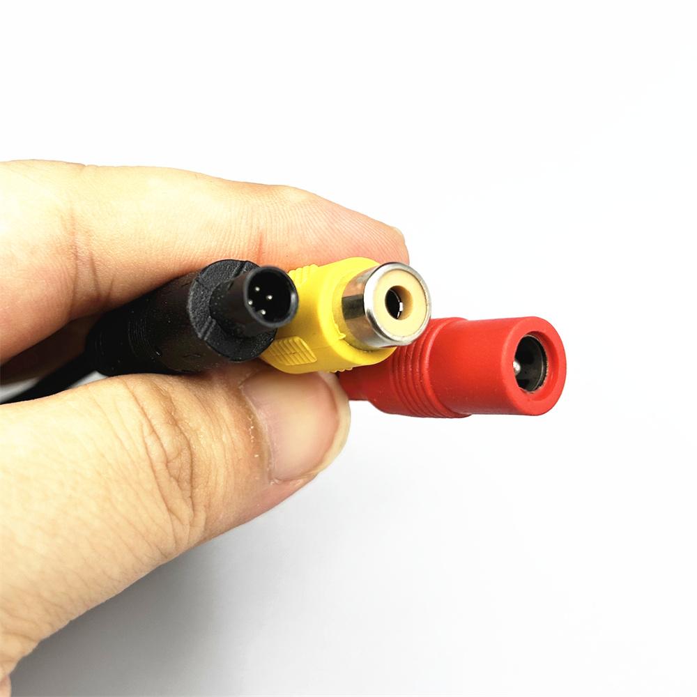 Car Camera 4-Pin to AV Plug Down-Voltage Wire Harness 12V to 3.3V