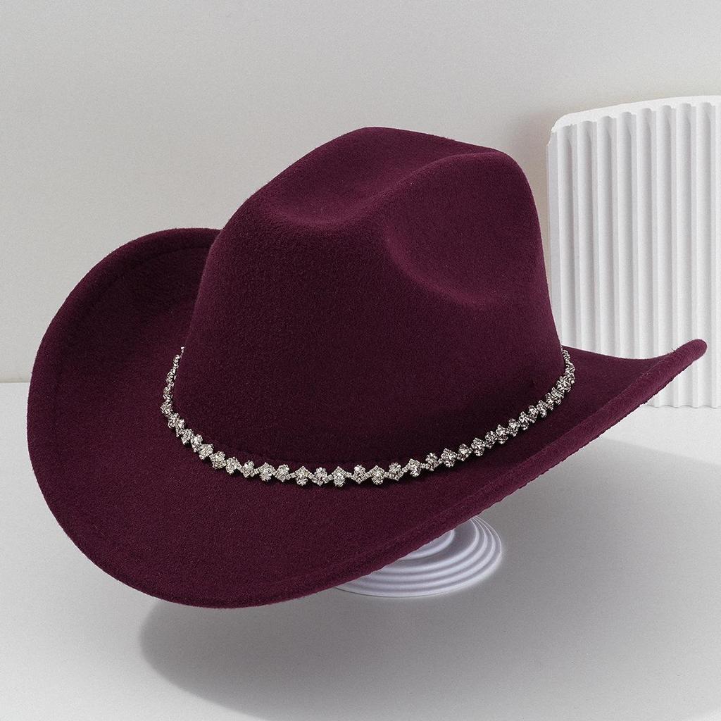 Rhinestone-Embellished Western Cowboy Hats for Men & Women, Bridal & Honeymoon Sun Hats