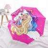 1pc Barbie Unicorn Fantasy Umbrella with Plastic Handle,Suitable for All Seasons Travel Outdoor Multi-functional UmbrellaDCS185