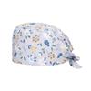 new Cotton Section for Man and woman Scrubs Caps Hospital Medical Hats Black Printing Elastic Tieback Design and Pet Medical Hat