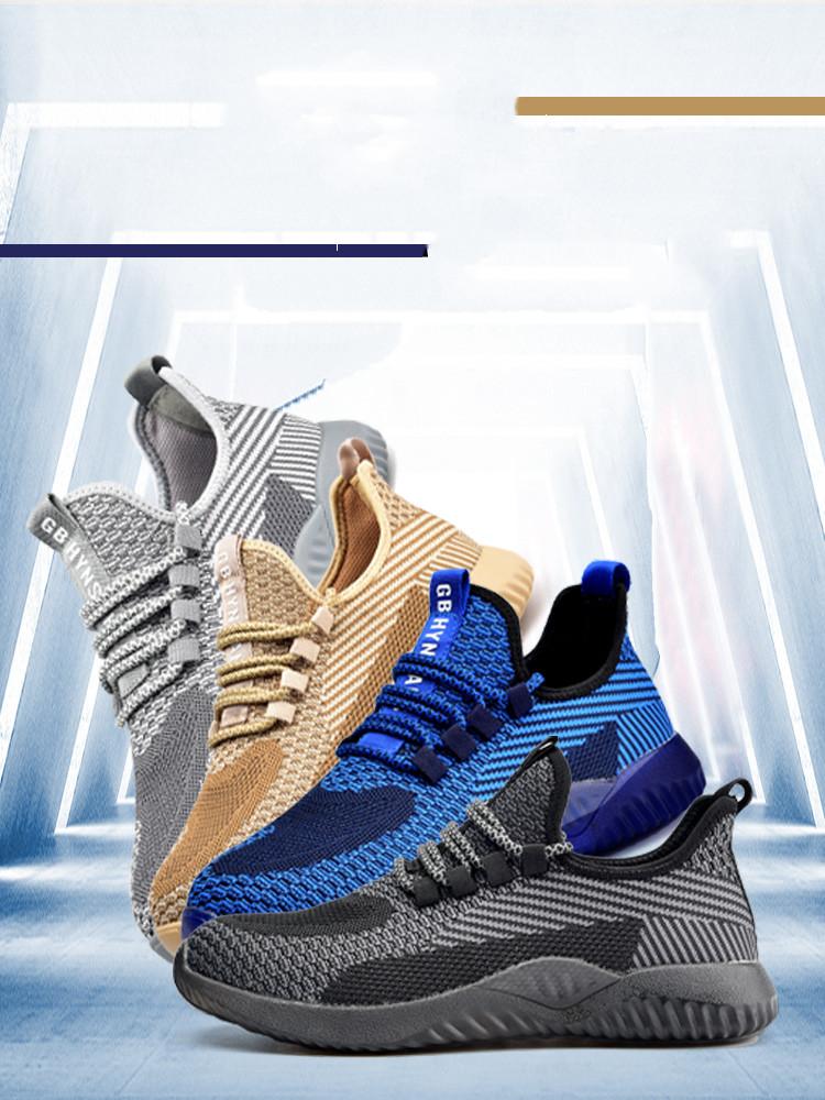 Sicherheitsschuhe für Herren, atmungsaktiv, leicht, schützend, bruch- und durchstichfest, Arbeitssicherheitsstiefel, ölbeständige Turnschuhe