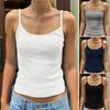 2025 Spring/Summer Cross-Border Women's Tops European and American Y2K Sexy Hot Girl Style Solid Color Waist-Cinching Knitted Camisole