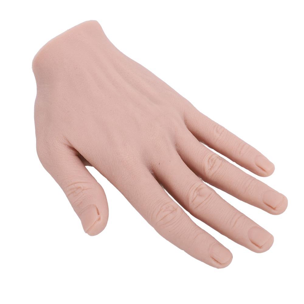 Painting Practice Silicone Tattoo Practice Hand Life Size Flexible Simulation Silicone Hand Bendable Artificial Hand Beginners