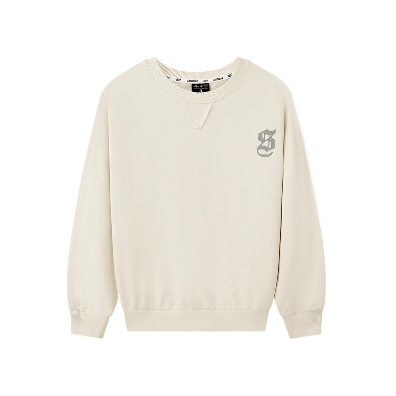 Skechers Sports Alliance Series Knitted Pullover Comfortable Versatile Round Neck Sweatshirt Unisex Sweatshirt L325U048-001J S