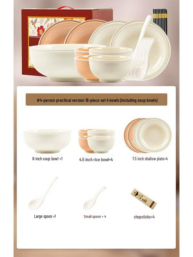 Kangmo Cream Style 18-Piece Dinnerware Set