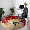 1PC Hummingbird Blossom Office Round Area Rug, Indoor Mat Suitable ForOffice, Under Office Chairs Bedroom Living Room Home Decor, Room Deco, D075