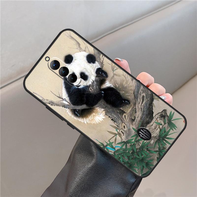 Chinese Bear Panda Case For ZTE Nubia Red Magic 6 7 6S 7S 8S 9S Pro 5G 6R RedMagic 10 Air 8 9 10 Pro Plus Cover