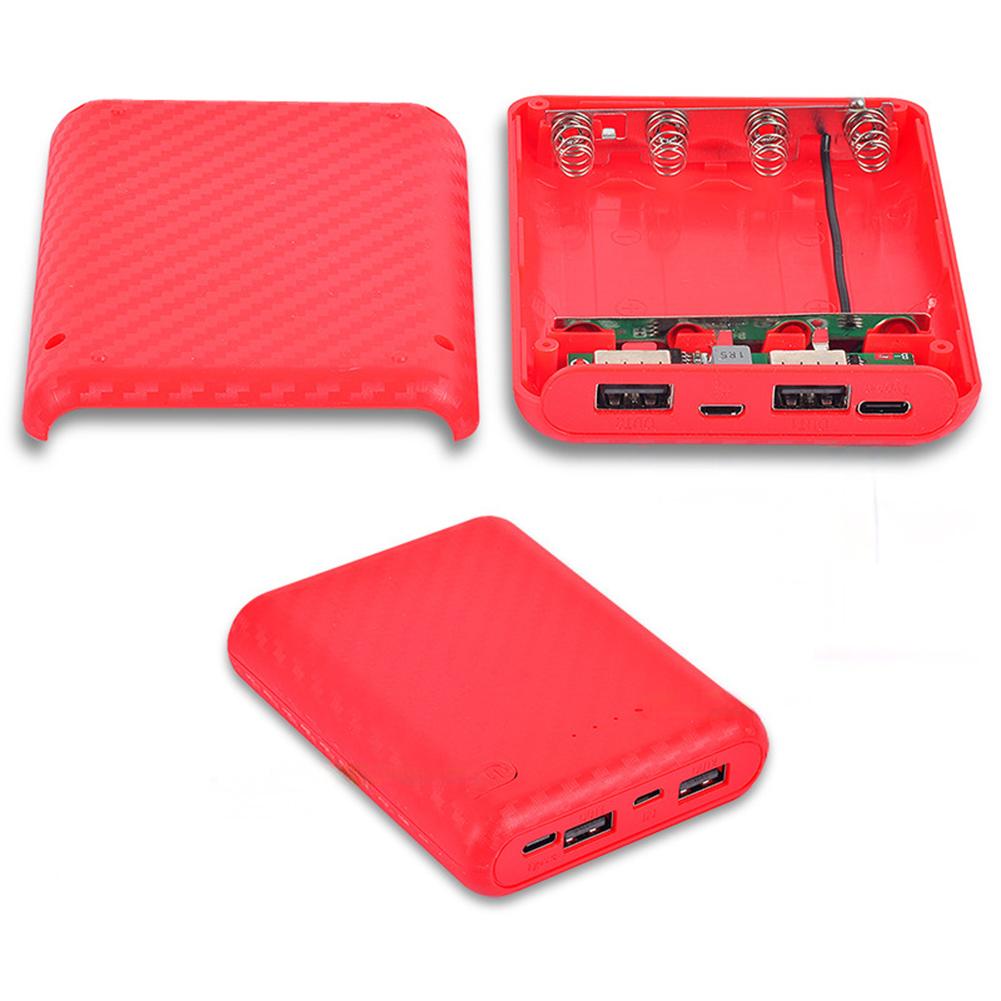 1pc 4 Slots Battery Box Charging Case Power Bank Charger Shell Power Supply Housing Power Tool