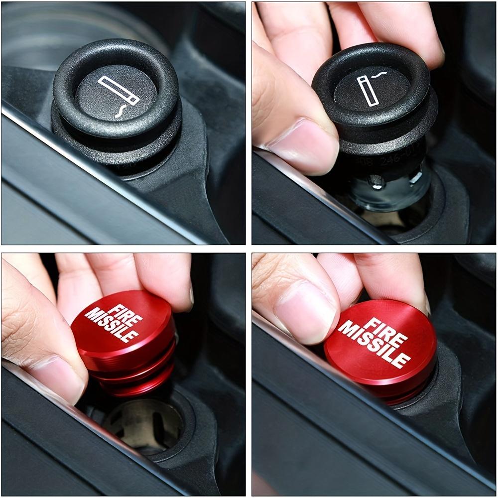 New 12V Universal Car Cigarette Lighter Button Cover Accessories Fire Missile Eject Button Car Cigarette Lighter Plug