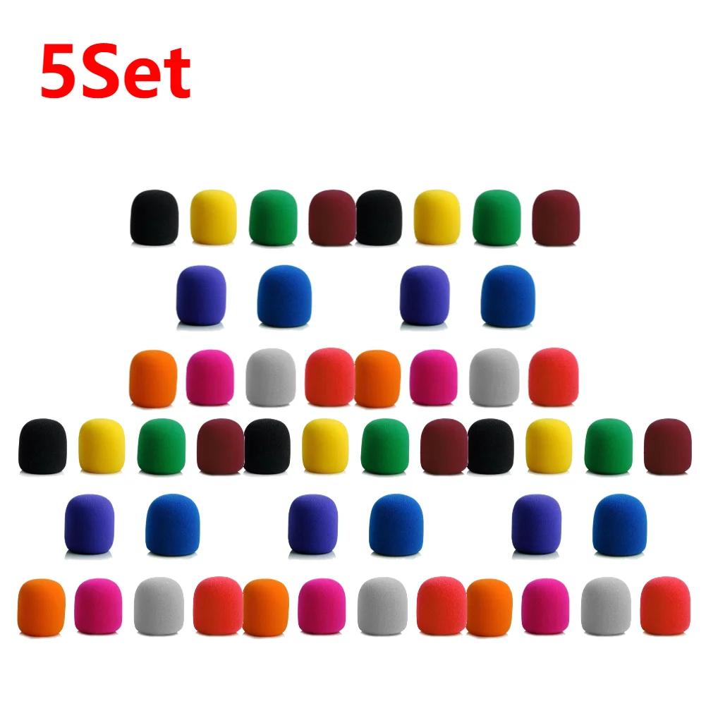 100/10PCS Mic Sponge Covers 10/1Set Anti-Spray Karaoke DJ Mic Foam Protective Sleeves 10 Colors Wireless Microphone Pop Filters