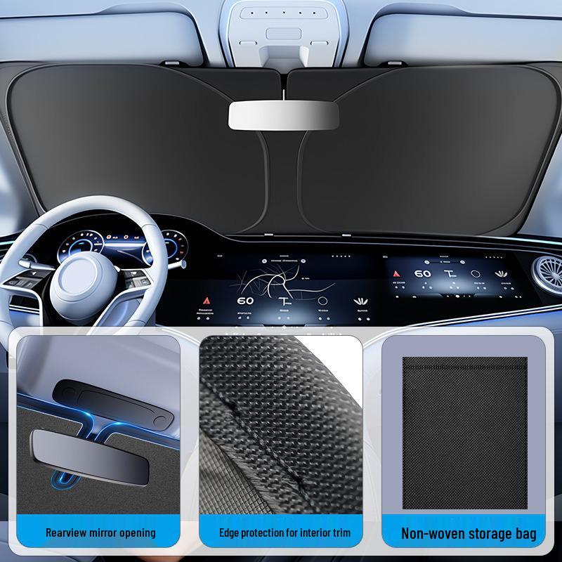 Car Windshield Sunshade: Thickened Heat Insulation and Sun Protection Visor