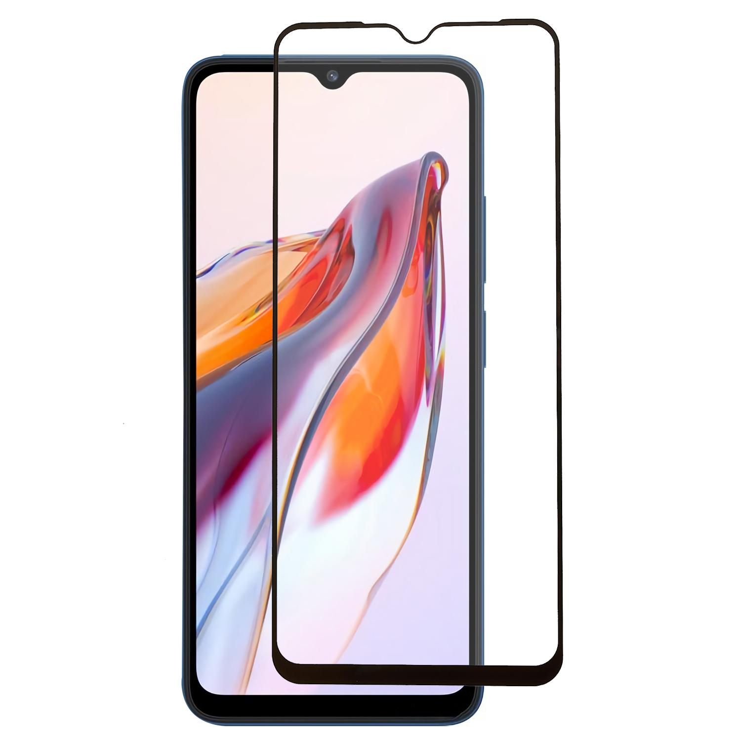 

For Xiaomi Redmi 12C 4G Tempered Glass Film Silk Printing Full Glue Ultra Clear Full Screen Protector Type A