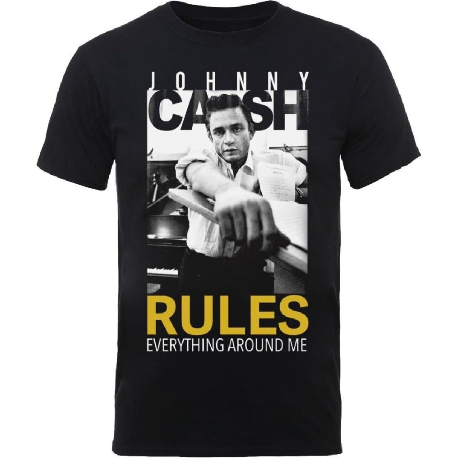 Johnny Cash Men s Rules Everything T-Shirt Black XXXXXL разноцветный