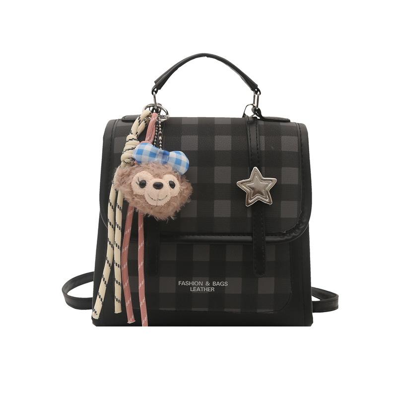 New Small Fresh College Style Backpack Bag Women's Fashion Plaid Multifunctional Small Messenger Bag