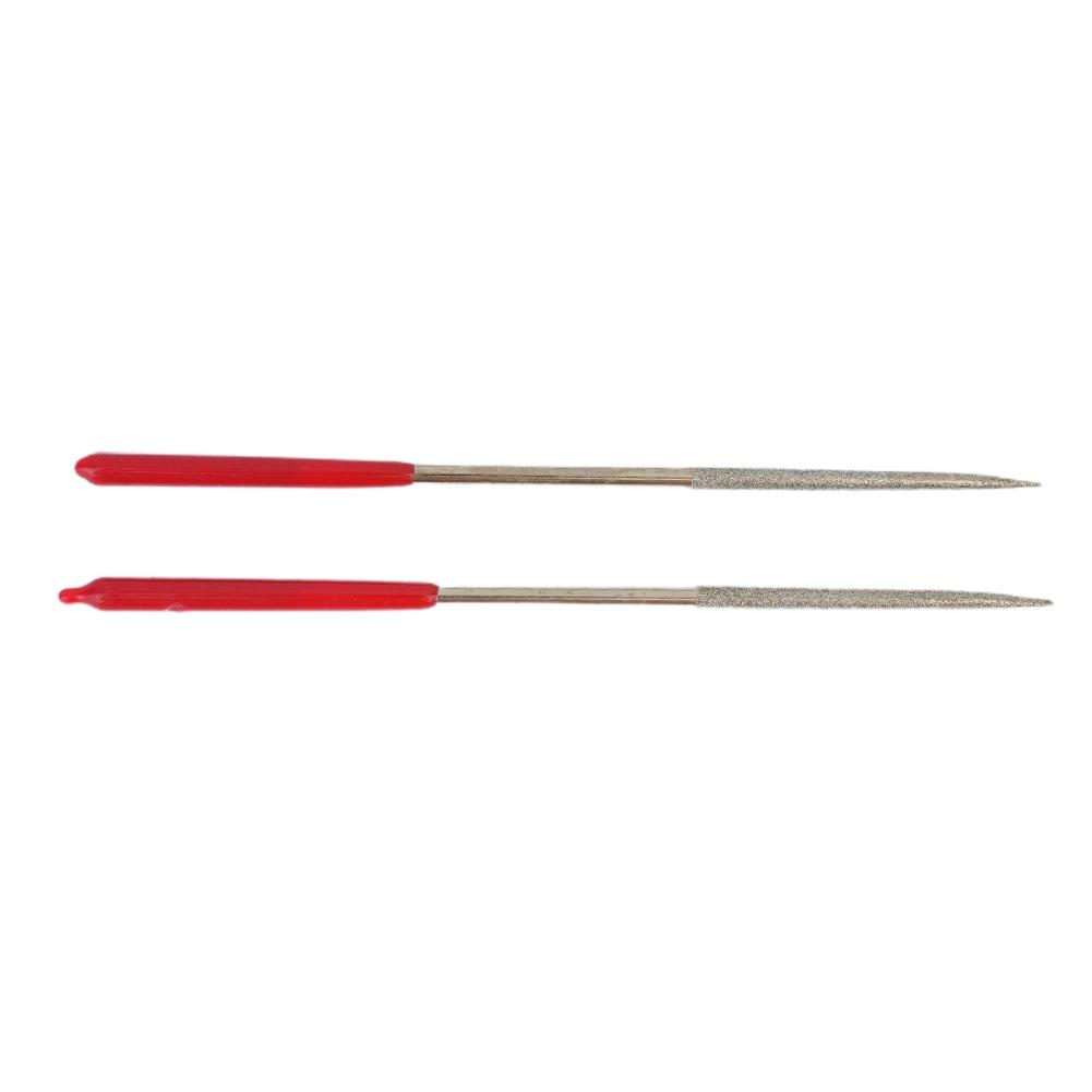 Industrial Diamond Files Needle File Silver Tone + Red Tool 3 X 140 Mm